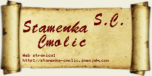 Stamenka Cmolić vizit kartica